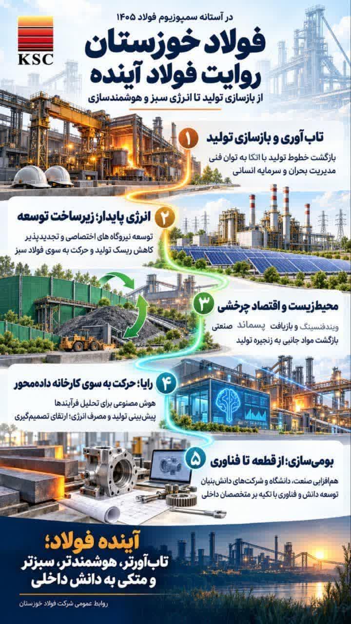 در آستانه سمپوزیوم فولاد ۱۴۰۵؛فولاد خوزستان با دست پُر به آوردگاه فناوری فولاد می‌رود